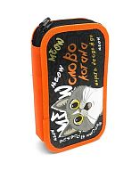 Пенал 3отд. 190*105 ПЧЕЛКА ПО-06110 "Классный котик" металлиз.картон