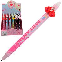 Ручка гелевая авт. "Пиши-Стирай" КОКОС Hanzhen "Love" 252128 синяя,0,5мм,игольч.,асс.