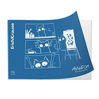 Альбом для рис.32л. EK "Fun Art. Ice Metallic синий" 63603 на скобе,пластик.обл.