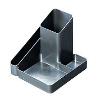 Подставка д/пиш.принадл. СТАММ "Имидж" ОР36 серый металлик