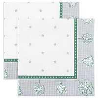 Салфетка бум. НГ Bouquet "Новогодний гобелен (серебро)" 25413 3-х сл. (20шт) 33*33см