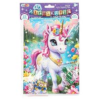 Аппликация пайетками 3D MULTIART "Воглшебный единорог" SEQUIN-3D-123395