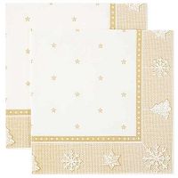 Салфетка бум. НГ Bouquet "Новогодний гобелен (золото)" 25412 3-х сл. (20шт) 33*33см