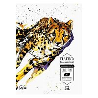 Папка для акварели A3 16л. МАЛЕВИЧЪ "Waterfall" 402204 целлюлоза,300г/м2,мелк.зерно