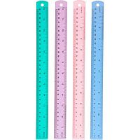 Линейка алюминиевая 30см deVENTE "Pastel" 5091533 двусторон.шкала,асс.
