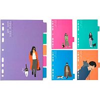 Разделитель листов картон. А5 deVENTE "Korean Style" 3051413 лам. мел. с рис. (5шт.)