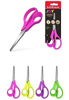Ножницы 14см EK Joy Ergo 35145 закругл.,нерж.сталь,линейка,блист.,асс.