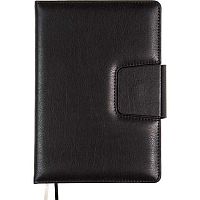 Ежедневник н/д А5 136л. deVENTE кож.зам. "Norwich" 2234621 чёрный,крем.бум.,магн.створка,подар./к