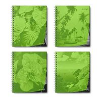 Тетрадь 48л. (клетка) SVETOCH пластик.обл. спираль "Тайны природы" Т208 (01546) лайм