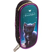 Пенал-косметичка deVENTE 210*80*50 "Beautiful Cat" 7023507 (50предм.) овал.,полиэстер,створка