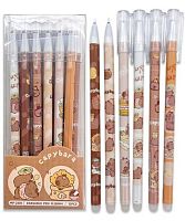 Ручка гелевая "Пиши-Стирай" INTELLIGENT "Capybara" DM-10 синяя,0,38мм,асс.