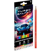 Карандаши пластик. 12цв. deVENTE "Turbo Galaxy" 5022637 шестигр.,2М,гриф.3мм,к/к