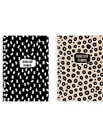 Записная книжка А6  80л. Проф-Пресс спираль "Дизайн с принтом" 80-7224 цв.мел.обл.