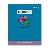 Тетрадь предм. 48л. СВЕТОЧ "На задней парте-Биология" Т141 (01300) справ.инф.,выб.лак (клетка)