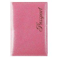 Обложка д/паспорта КЛЕРК "Sunshine" 213928/Р фуксия,к/з,тисн.фольг.,отсрочка