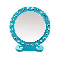 Зеркало настол. "Белые выемки" d=12,5см круг, подвесное 420-164