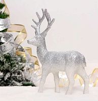 Фигурка НГ "Прекрасный олень" 196-1188 белый/серебро,13*5*22см
