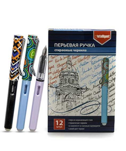 Ручка перьевая "Пиши-Стирай" INTELLIGENT CK-185 синяя,корп.асс.
