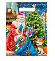 Пакет полиэт. Миленд 36,5*48см "Дед Мороз готовит подарки" ПП-5451  50мкм