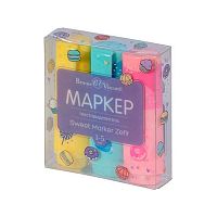 Набор маркеров текст.  3цв. BV "Флора" 22-0192 аромат.,двустор.,пулев.1мм,скош.5мм,карт.диспл.