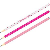 Карандаш ч/гр. MESHU "Sweet girl" MS_58145 HB,заточен.,фольг.,стразы,асс.