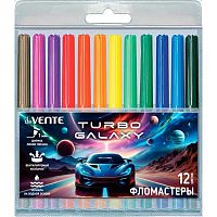 Фломастеры 12цв. deVENTE "Turbo Galaxy" 5081641 вент.колп.,пластик.блист.