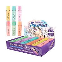 Маркер текст. ФЕНИКС "Эстетика" 69649(бирюз.,ванил.,лаванд.,мятн.,персик.,розов.) скошен.