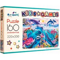 Пазлы  160 ORIGAMI Kids Games "Дельфины" 07863