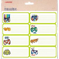 Наклейки д/тетрадей deVENTE "Level Up Game" 8004414 (8шт) 40*96мм,самокл.