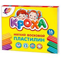 Пластилин 16цв.,240гр. ЛУЧ "Кроха" 28С 1646-08 мягкий,со стеком