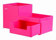 Органайзер настол. DELI "Rio" EZ25140 (1206338) 4отд.,розовый,пластик