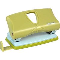 Дырокол  10л. deVENTE "sigNATURE" 4020511 оливковый,пластик,с линейкой,к/к