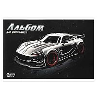 Альбом для рис.24л. ФЕНИКС "Пит-стоп" 69874 на скобе,сплош.уф-лак