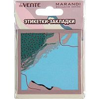 Самоклеящиеся этикетки-закладки deVENTE 76*76мм,50л. "Marandi. Metallic" 2011442 голуб.,пластик.