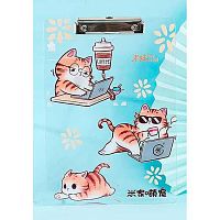 Клипборд А4 КОКОС "Котик с кофе" 251377 акрил