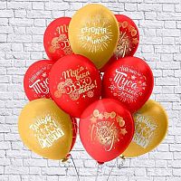 Шары возд. Микрос 12" шелк рис. 2ст. 1цв. Супер Пати! 5диз. Ч45171