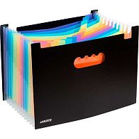 Папка 13отд. deVENTE 3078416 А4,чёрная,с цв.раздел.,700мкм,индексы