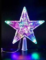 Верхушка 19*19см Миленд "Белая звезда" НВУ-0002 15 LED,1 режим,мульти 