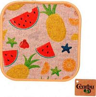 Подставка п/горячее "Фрукты" 331-397 ПВХ,18*18см
