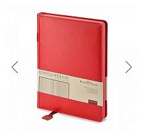 Ежедневник н/д А5 160л. BV кож.зам. "Polo" 3-515/05 красный,красн.срез,линейка,бел.бум.