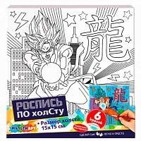 УЦЕНКА Холст д/росписи  МУЛЬТИ АРТ "Герой Аниме" 15*15см CANV15X15-DB
