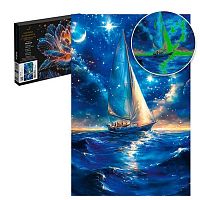 Картина по номерам со светящейся краской ФЕНИКС "Парусник" 71295 холст,30*40см,подрамн.