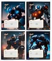 Тетрадь 12л. (клетка) SchoolФормат "Восстание машин" ТШК12-ВМ мел.карт.,выб.уф-лак