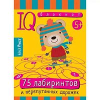 Книжка с заданиями АЙРИС Умный блокнот "75 лабиринтов" 25383