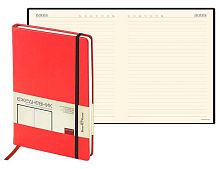 Ежедневник н/д А5 160л. BV кож.зам. "Megapolis Velvet" 3-468/06 красный,на резинке