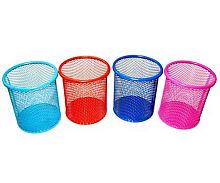 Подставка-стакан д/пиш.принадл. INTELLIGENT DM-257/DK-293 кругл.,метал.,сетка,асс.