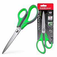 Ножницы 20см EK "Megapolis Ergo" 45740 серо-зел.,блист.