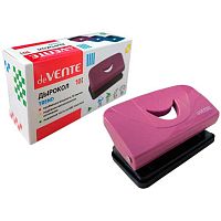 Дырокол  10л. deVENTE "Trend" 4020505 пластик,брусничный,к/к