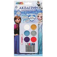 Аквагрим MULTIART "Холодное сердце" AFPMIX-113931 палетка 6цв,карандаши 6цв.,аппл.