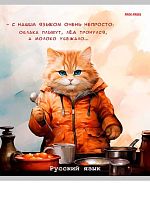 Тетрадь предм. 48л. Проф-Пресс "Жил-был кот-Русский язык" Т48-1452 (линейка)